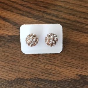 Gold post earrings